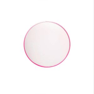 Mirror - wandspiegel rond - metaal - roze - Ø40cm