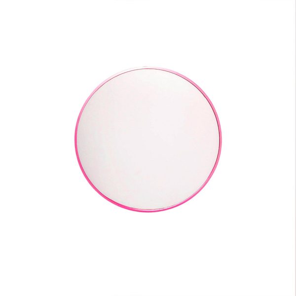Mirror - wandspiegel rond - metaal - roze - Ø40cm