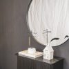 Spiegel - Rond - Metaal - Zwart - 80x3x80cm - Afbeelding 2