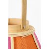 Roger Lantaarn - H45 x Ø32 cm - Jute - Fuchsia, Oranje - Afbeelding 2
