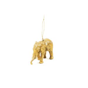 Ornamenthanger - Polyresin - Goud - Olifant - 9,5x6,5x4cm