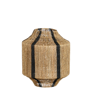 Liliano Lantaarn - H36 x Ø30 cm - Jute - Zwart