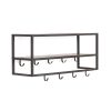 Kapstok - Planken - Metaal - Zwart - 73x21x29,5cm - Afbeelding 2