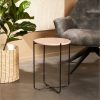 Armando Bijzettafel - H45 x Ø36 cm - Marmer - Roze - Afbeelding 4