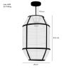 Pella Hanglamp - H46 x Ø29 cm - Linnen - Beige - Afbeelding 5