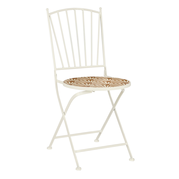 Odile Bistrostoel - L40 x B52 x H89 cm - Metaal - Bruin, Wit
