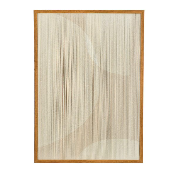 Muurdecoratie Cirkel - L50 x B60 x H3 cm - Beige